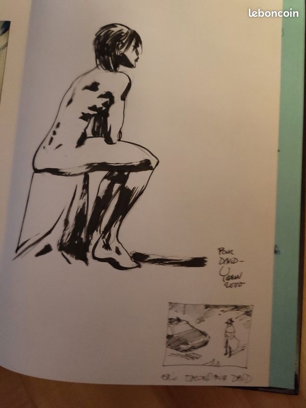 Dédicace Yoann lot deux bds Ninie rezergoude T1eo et dédicaces et T2 Delcourt omond, tome 1 abîmé au coin bas voir photo (image 1)