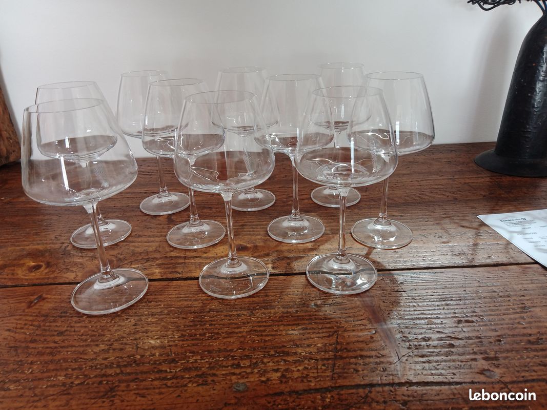 Ensemble de 10 verres cristal de bohème (image 1)