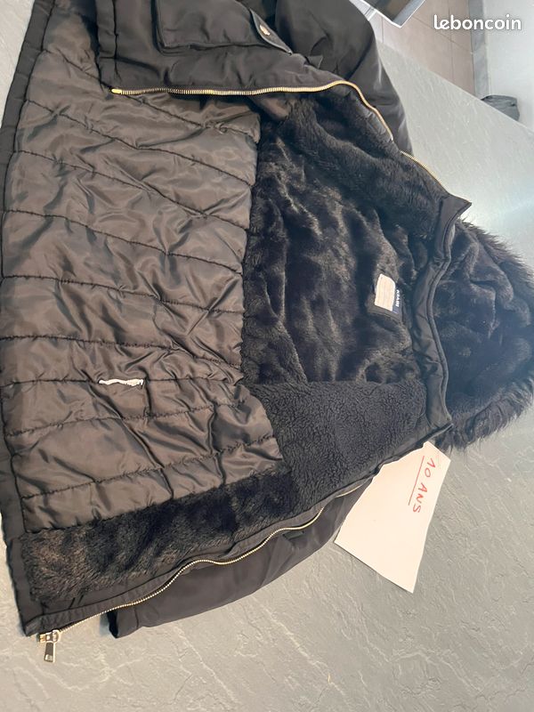 Manteau hiver fille 10 ans Noir (image 2)