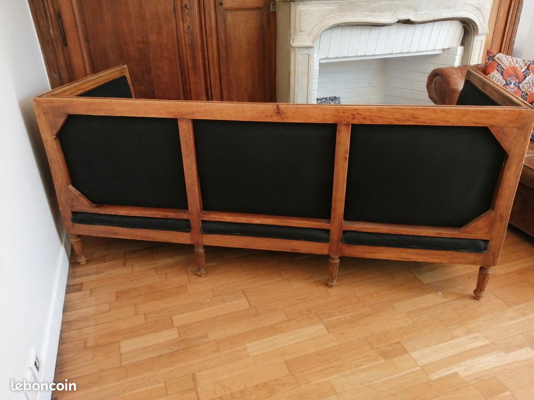 Canape/Banquette style ancienne bois et tissu (image 4)