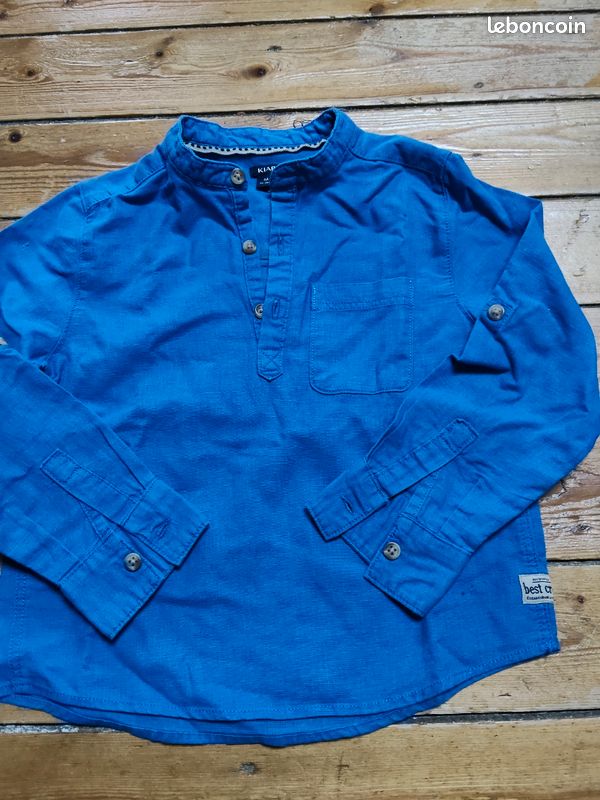 Chemise col mao kiabi 6 ans (image 1)