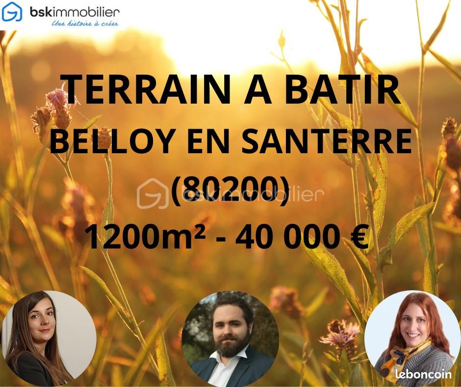 Terrain 1 220 m² Belloy En Santerre · à Belloy-en-Santerre · 40 000 €