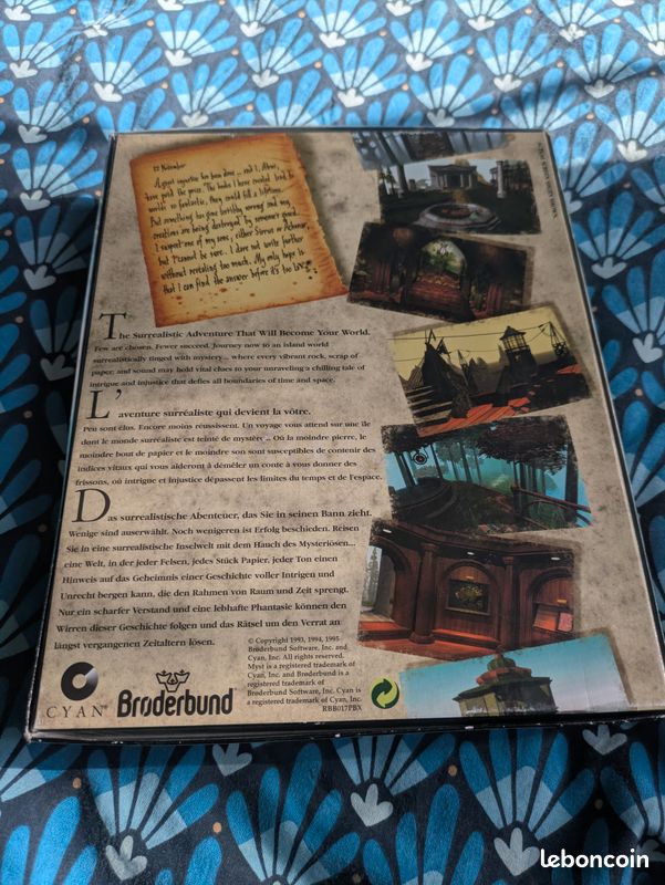 Jeu PC MYST - Big Box édition Complète FR (Broderbund) - En Très Bon état