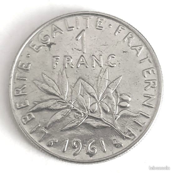 1 Franc Semeuse de 1961 - Pièce française (image 1)