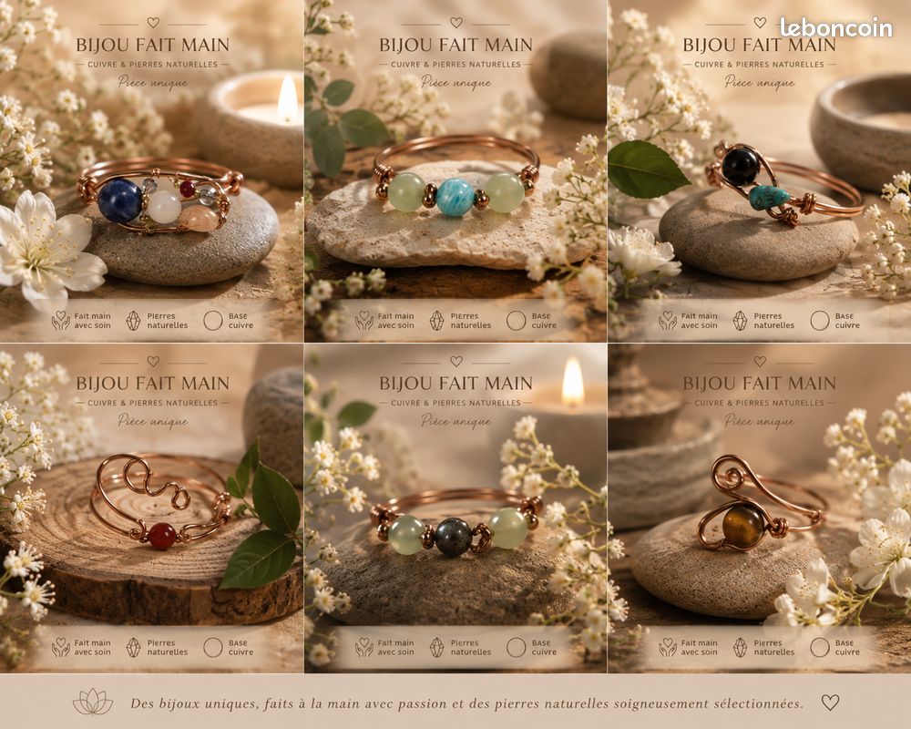 Bracelet cuivre fait main (image 1)