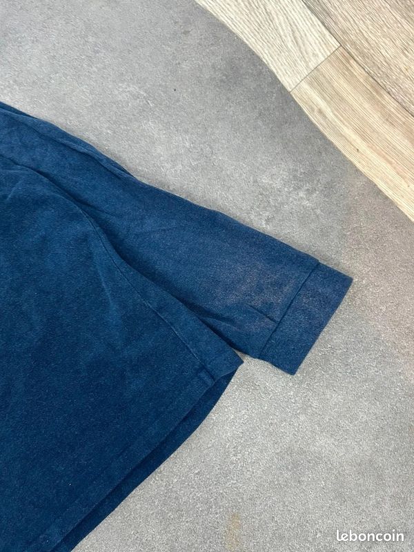 Polo Lacoste manche longue vintage devanlay bleu marine logo brodé 100% Cotton taille XL (image 5)