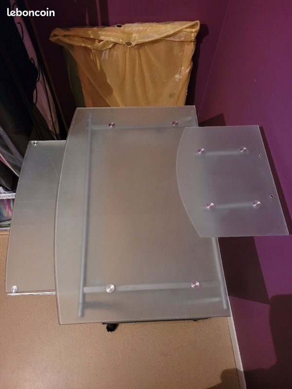 Bureau simple en verre (image 5)
