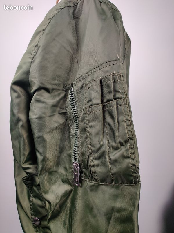 Blouson bomber kaki style aviateur Kangol Original M Vêtements