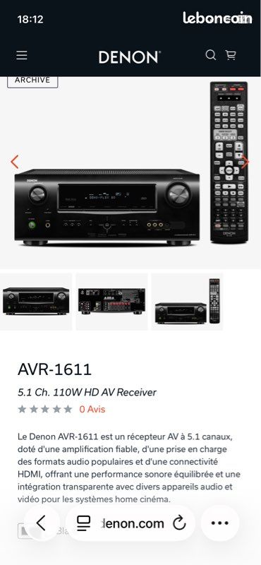 Ampli denon avr1611 (image 6)