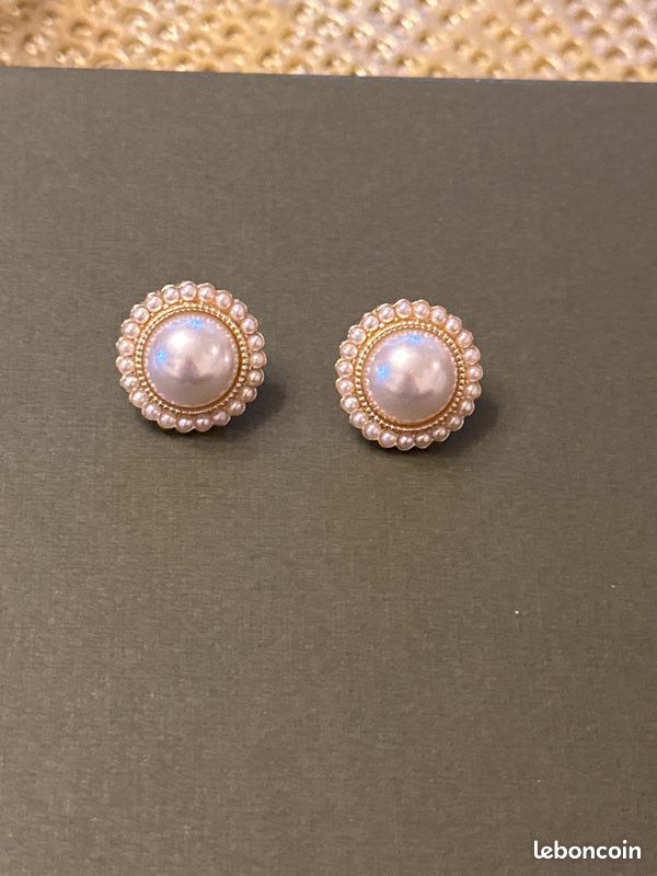 Boucles d’oreilles en perles vintage (image 1)