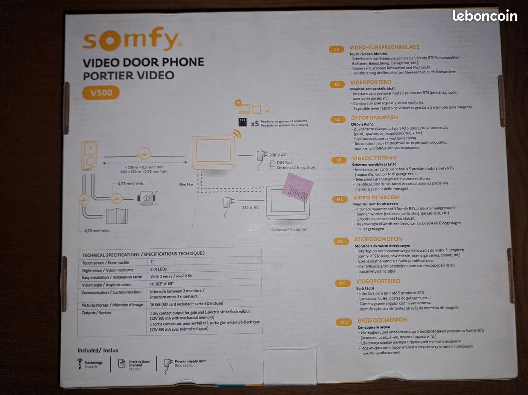 Visiophone somfy v500 (image 2)