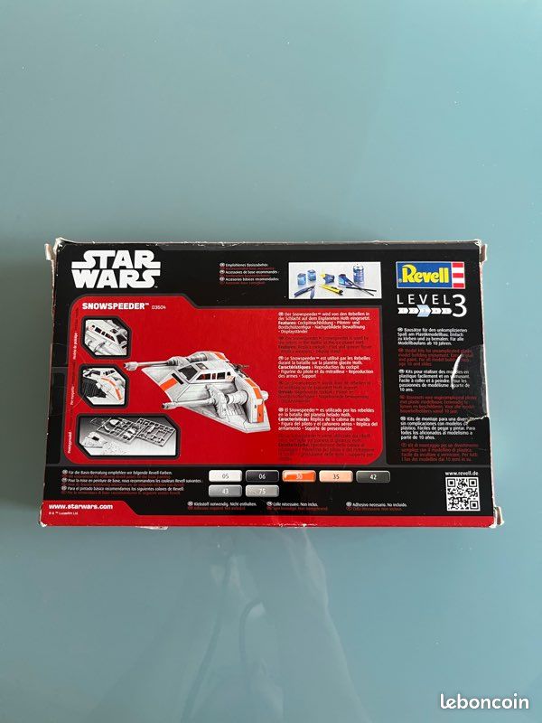 Maquette Star Wars Snowspeeder – Kit Débutant 10 Cm, 23 Pièces à Coller Et Peindre – Idée Cadeau Fan De La Saga