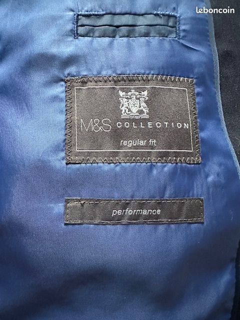 Veste De Costume Homme Marks And Spencer Bleu - Taille 42L - Longue - Neuf Sans étiquettes