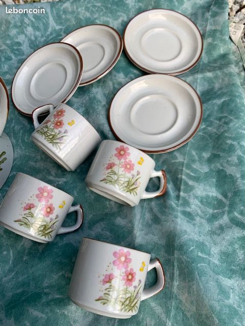 Service à café/thé vintage à fleurs (image 4)