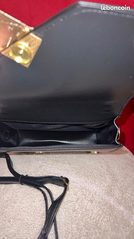 Sac à main bandoulière en cuir noir pour femme 3 styles en 1 (image 14)