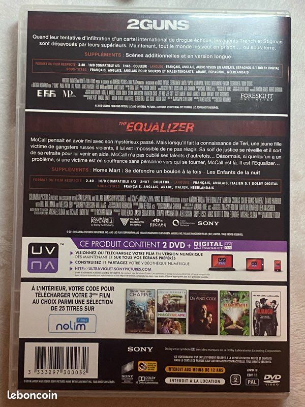 Pack 100% denzel washington 2 films dvd (image 2)