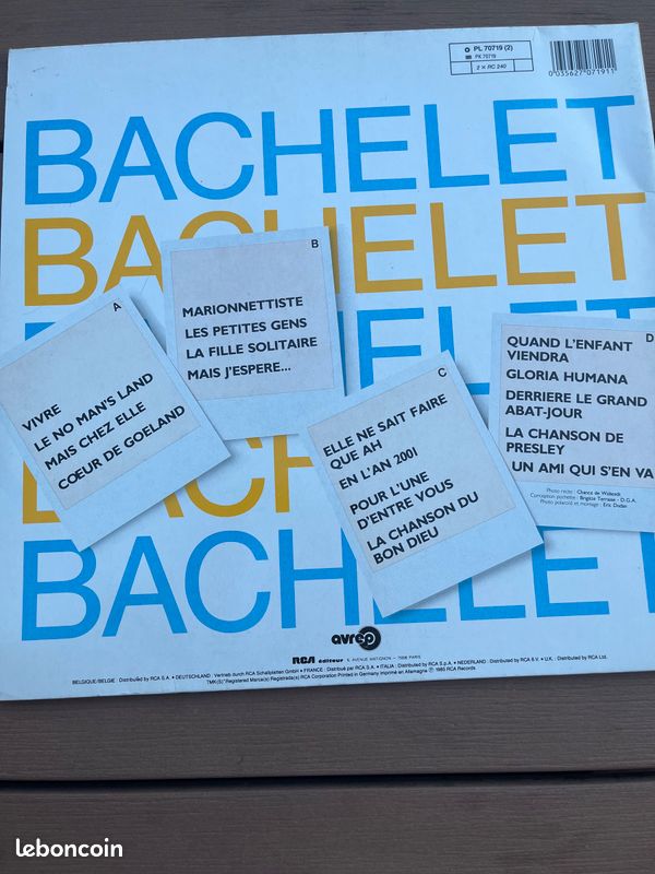 Vinyle Pierre Bachelet (image 2)