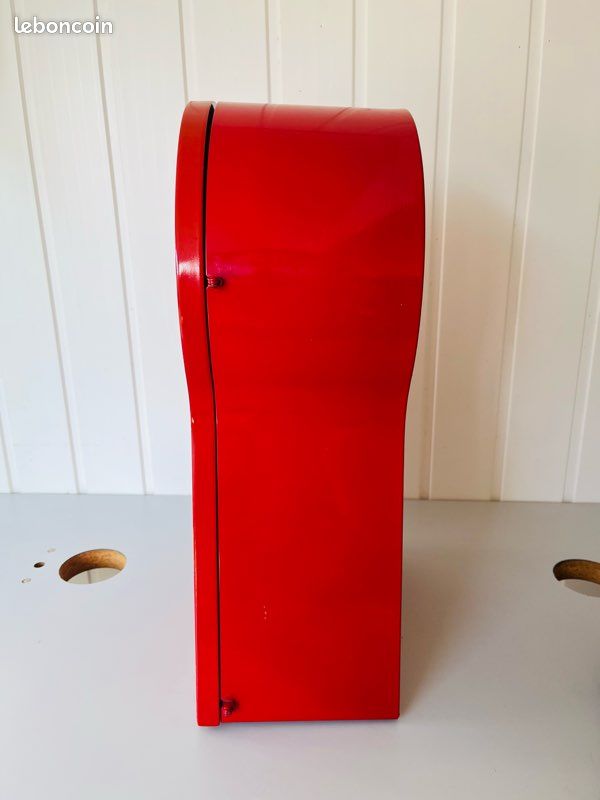 Horloge Armoire Métal Rouge Ikea PS Design Thomas Sandell Suède Années 90 (image 9)