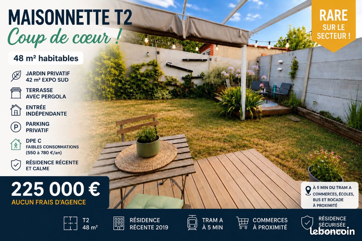 Appartement 2 pièces 48 m² · à Cenon · 48 m² · 225 000 €