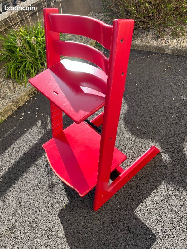 Stokke Chaise Haute Tripp Trapp - Rouge Chaud - Chaise haute Stokke sur