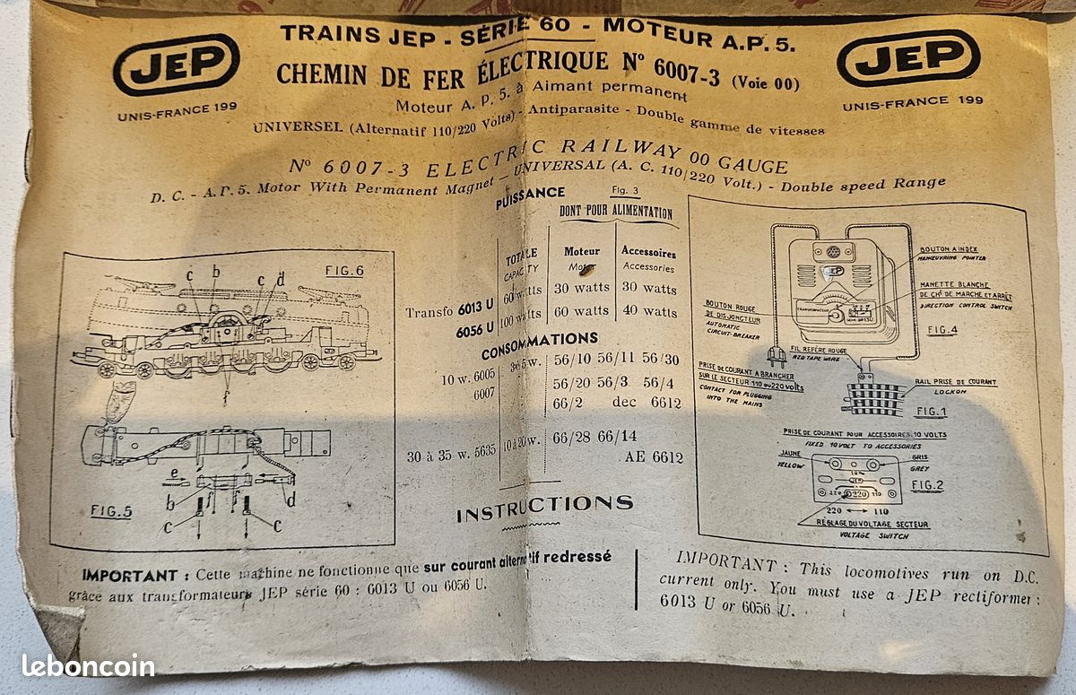 Locomotive électrique HO JEP Type 2D2 9101 – Époque 3 – Pièce à Compléter Vert