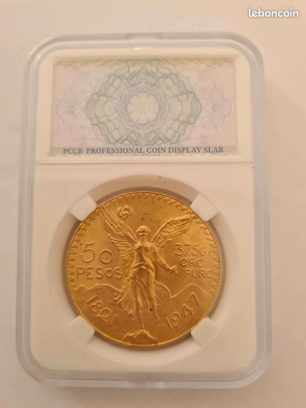 Pièce en or 50 Pesos 1947 boursable (image 4)