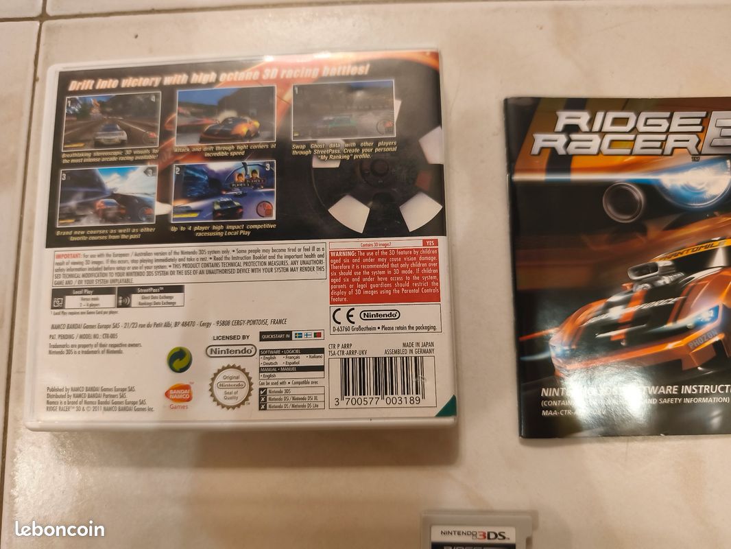 Ridge Racer 3D (Nintendo 3DS) complet - Jeux vidéo