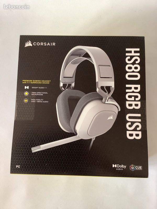 Casque Gaming Corsair HS80 RGB USB (image 3)
