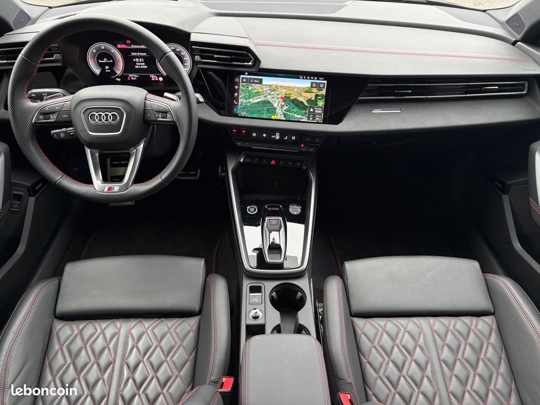 Audi A3 Berline S Line 150CH Toit Ouvrant Son Sonos Matrix LED Pack Carbone Caméra Carplay Affichage tête haute Sièges RS 18P 579/mois (image 5)