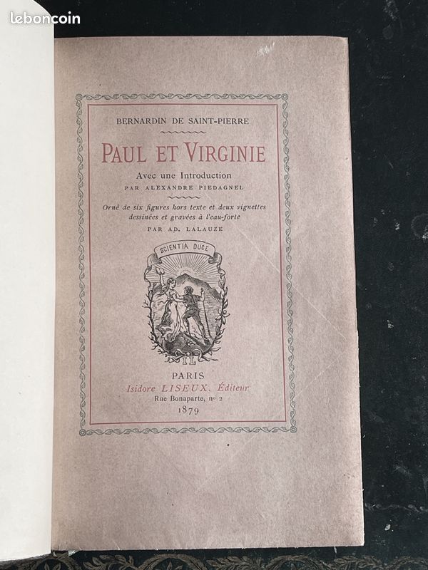 Paul et Virginie, Saint-Pierre, 1879, ill., SUPERBE RELIURE (image 4)