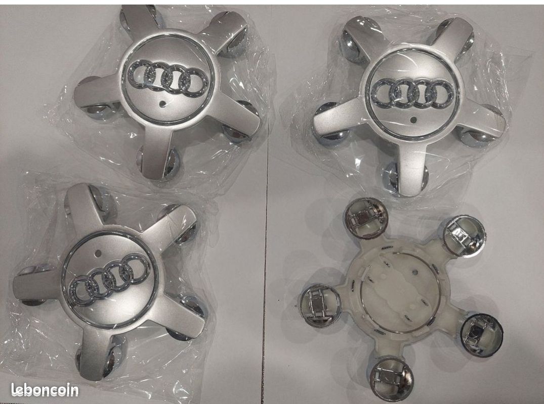 4 caches de roues étoilé 4F0 601 165 N moyeux pour toutes AUDI 135 MM silver neuf et sous blister (image 3)
