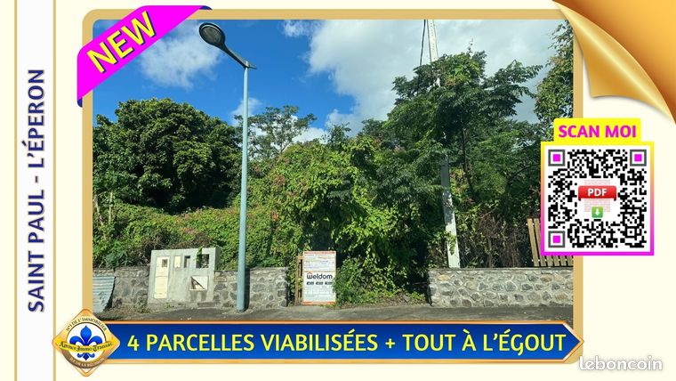 Terrain 400 m² Saint-Paul