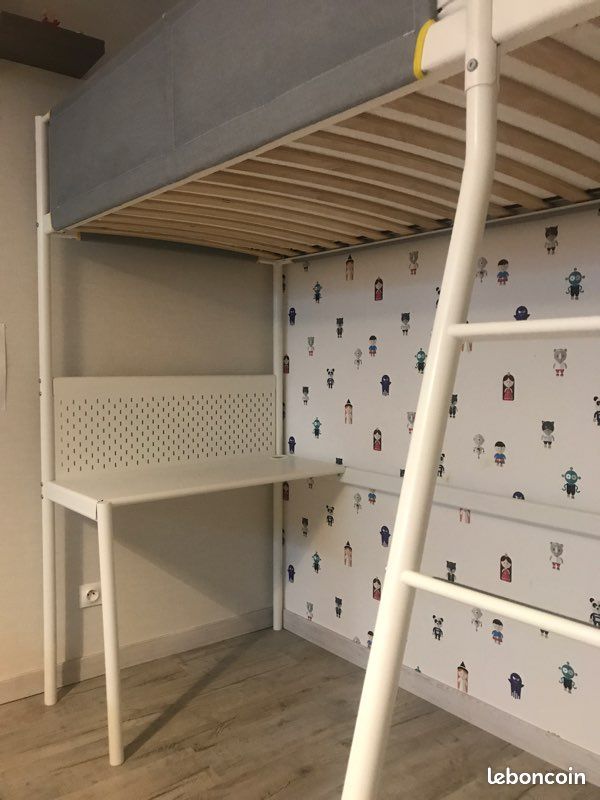 Lit en hauteur mezzanine bureau (image 1)
