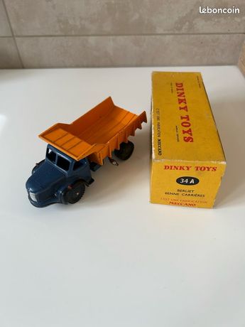 Camion Benne Berliet 34 - Modèle Réduit Dinky Toys à L'échelle 1:43 - Bleu - Occasion