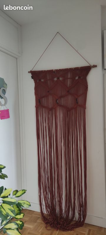 Rideau de porte macramé terre cuite (image 3)
