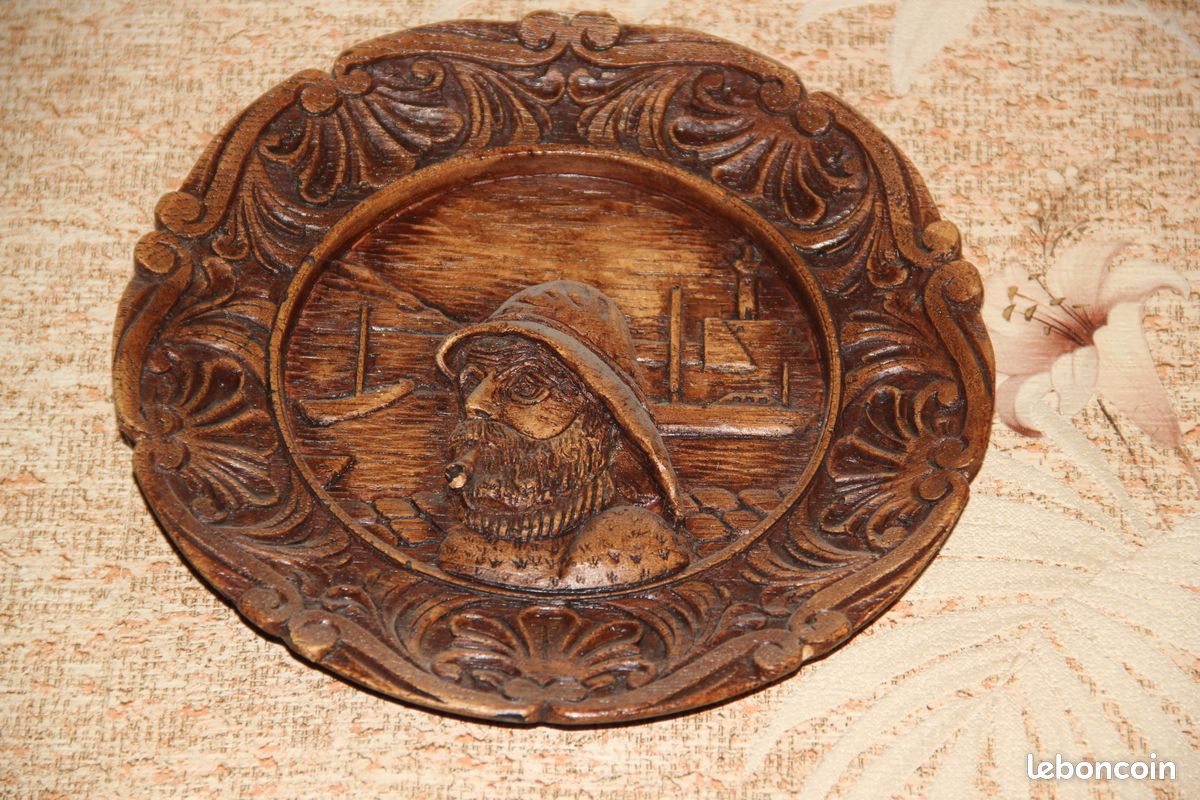 Assiette décorative murale Bois (image 1)
