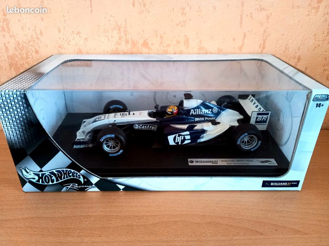 Miniature Hot Wheels 1/18 – F1 Williams FW22 – Ralf Schumacher – Boîte C7