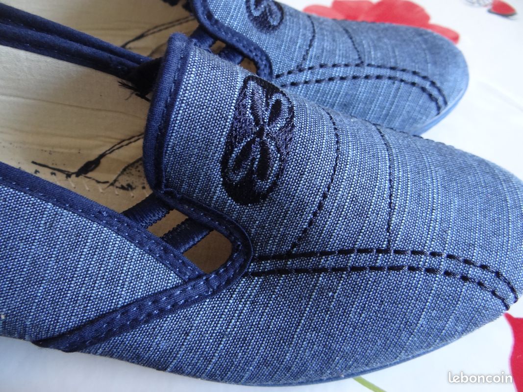 Chaussures toile Komonodas Pt 39 neuves coloris jean (image 5)