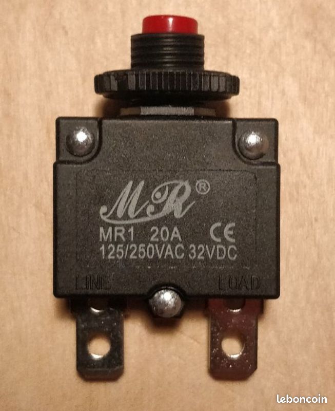 Disjoncteur Surcharge HS-R01 15A 125/250V - Protecteur Compresseur D'Air & Appareils Électriques