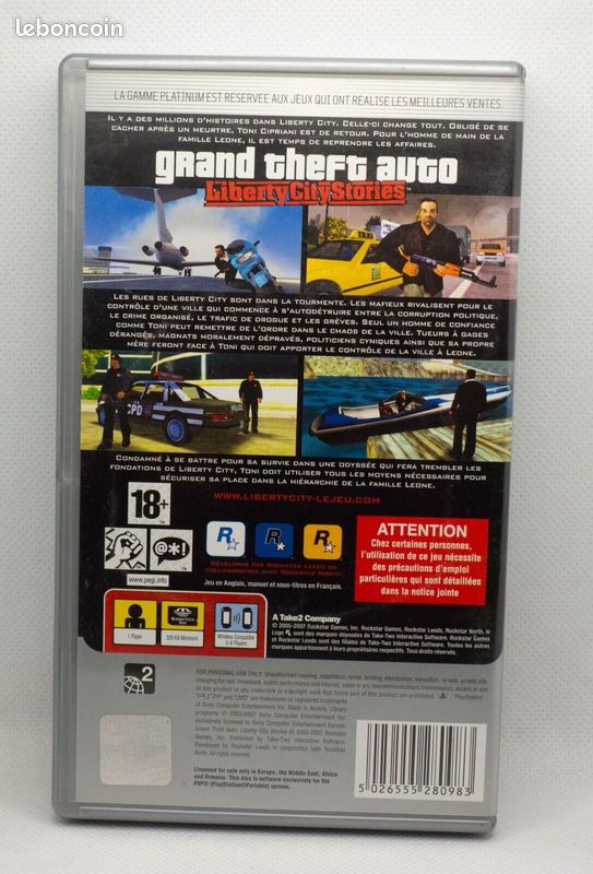 Avis des joueurs : Grand Theft Auto Liberty City Stories - GTA