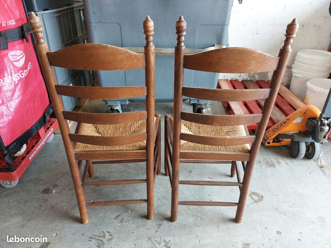 2 vintage chaises chêne (image 2)