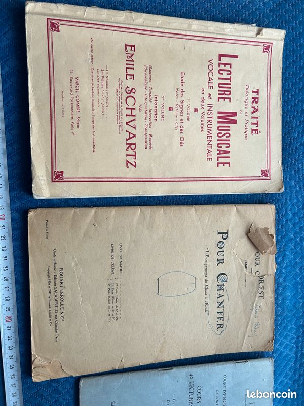 Livres anciens lecture musicale pour chanter… — Traité théorique et pratique de lecture musicale, vocale et instrumental par Émile Schwartz — pour chanter l’enseignement du chant— Henri Vachey (image 2)