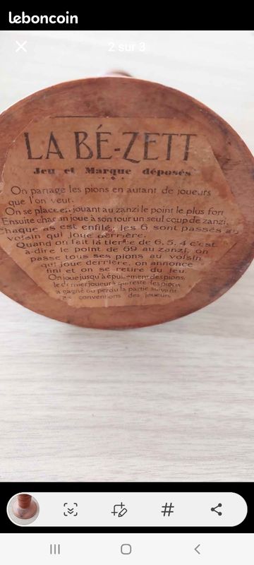 Ancien Jeu De Comptoir La Bézette En Bois – Super état Pour Collectionneurs