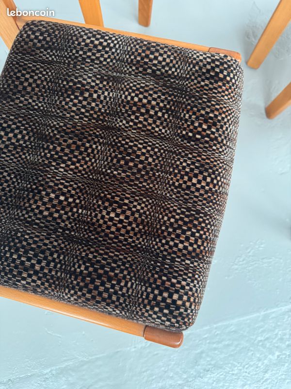 Style Baumann Chaises Année 1970 + Table (image 3)