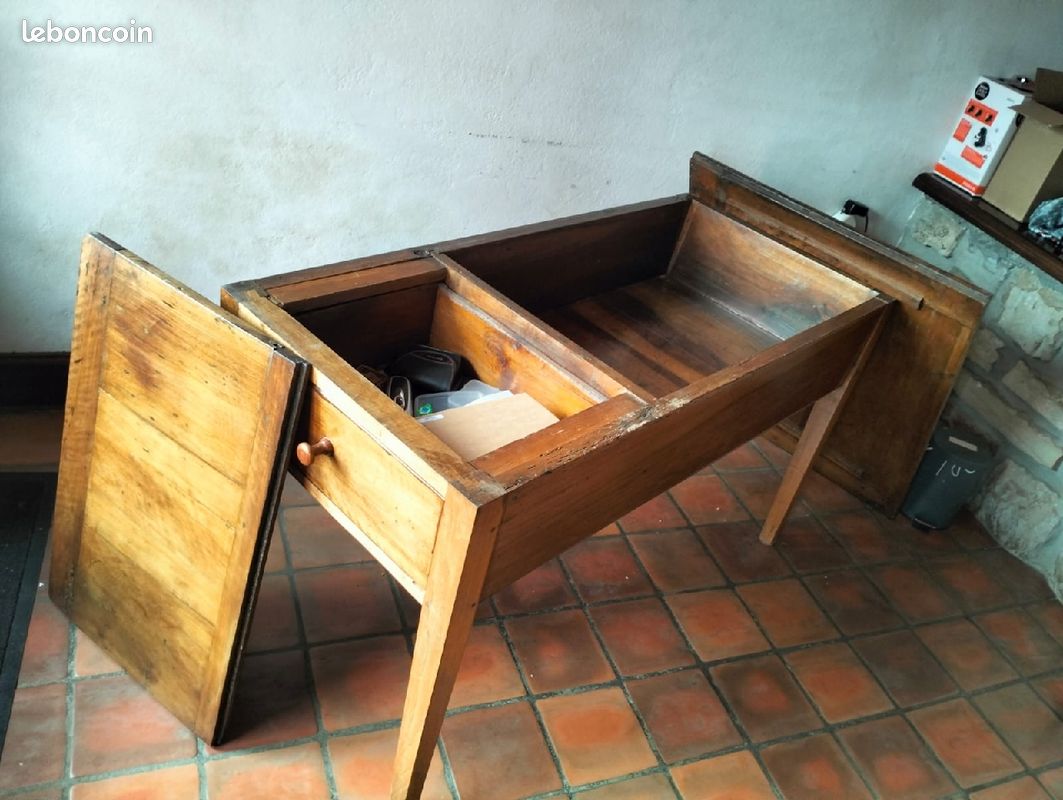 Table Pétrin avec tiroir en bois massif (image 3)