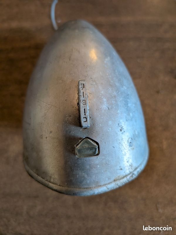 Phare De Vélo Obus Vintage - Années 50, Aluminium, Complet (Occasion)
