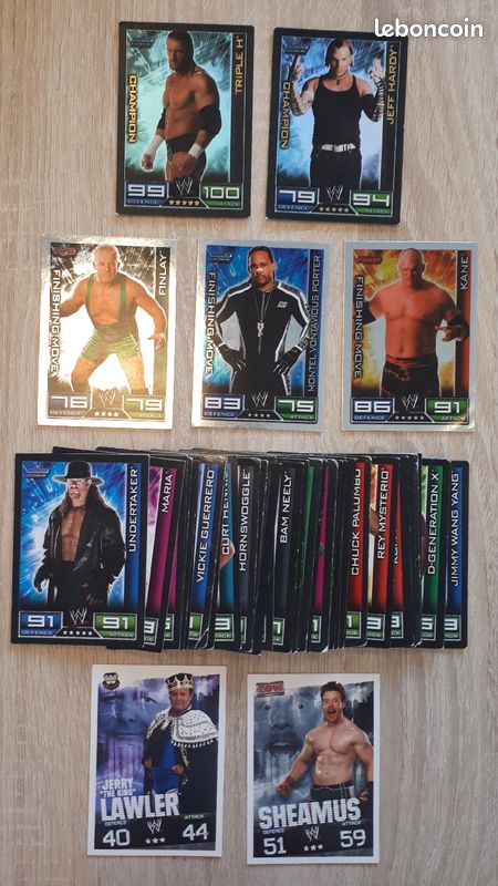 Lot 40 cartes WWE Slam Attax (image 1)