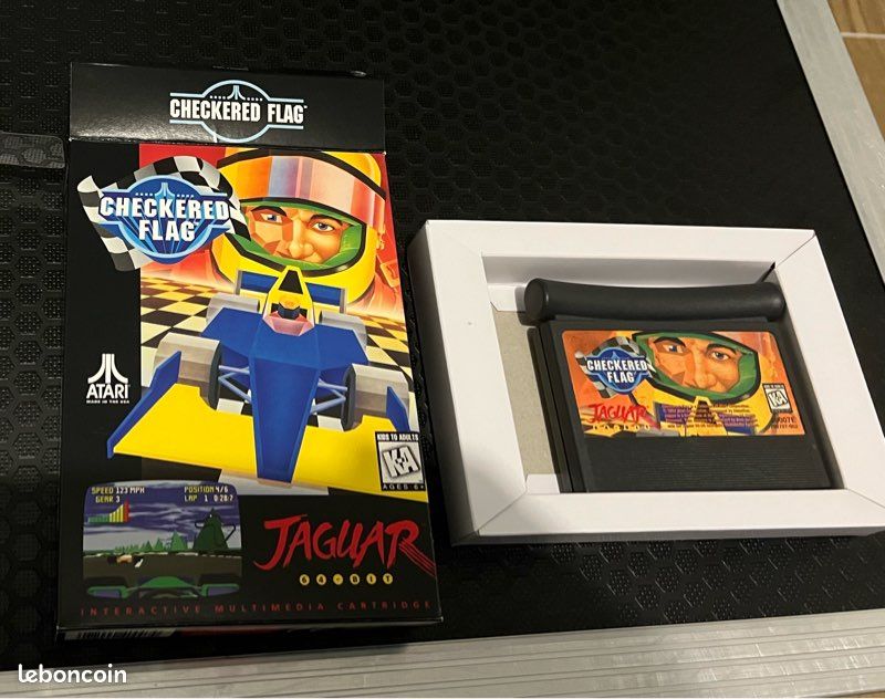 Checkered Flag Atari Jaguar Complet + Crystal Box