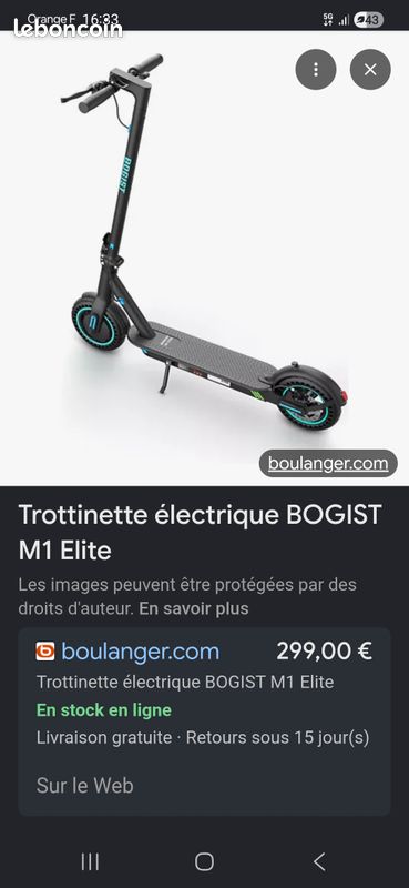 Trottinette électrique BOGIST M1 ELITE (image 1)