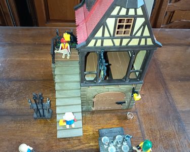 PLAYMOBIL BOÎTE VIDE Set 3448 Auberge Médiévale+ Notices + Polystyrène
